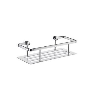 Smedbo DK3001 10 in. Wall Mounted Shower Basket in Polished Chrome from the Sideline Collection